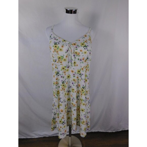 No Boundaries Dresses & Skirts - No Boundaries Dress Juniors XL White Floral Spaghetti Strap Sundress Summer